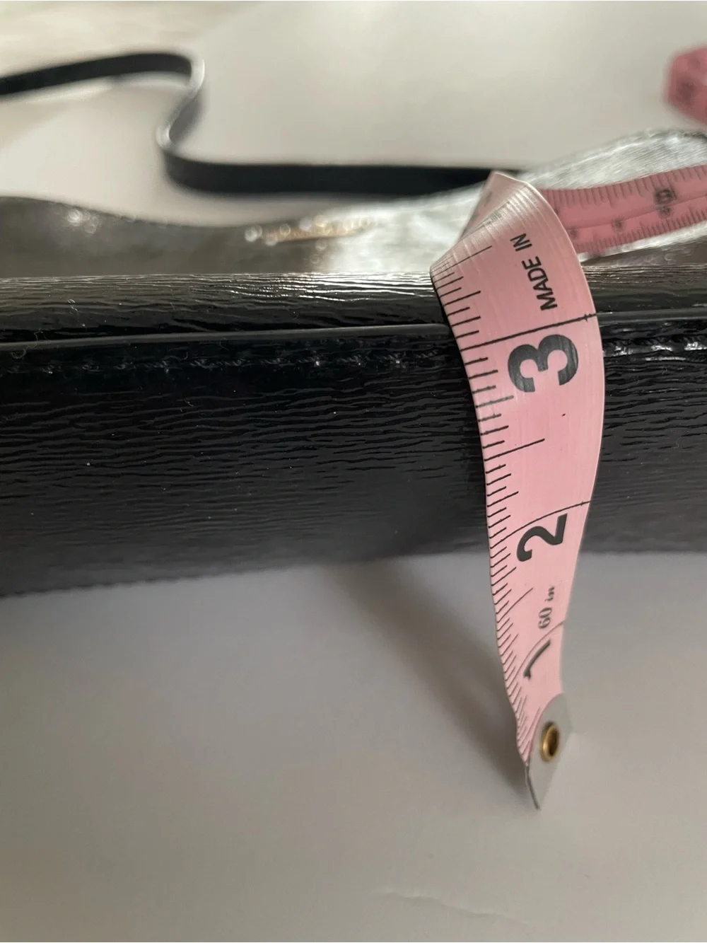 Kate Spade Genuine Brushed Patent Leather Crossbody Bag Black/Gold